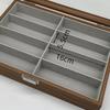 Sturdy Wood Sunglasses Display Case Featuring 8 Individual Slots Protective Gray Felt Lining For Home Use
