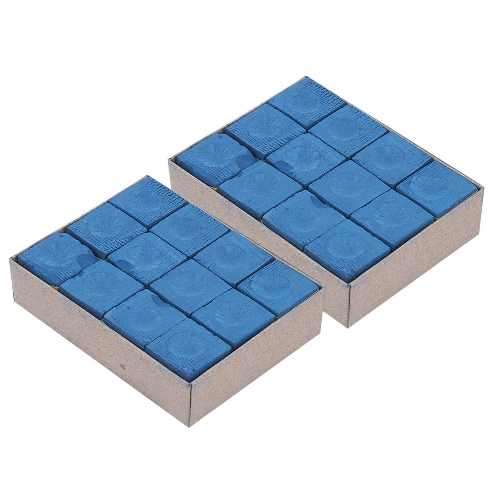 

24 шт. NoSlip Cue Tip Мел для бильярдного кия Сухой мел Аксессуар для кия Мелки(синий ) синий