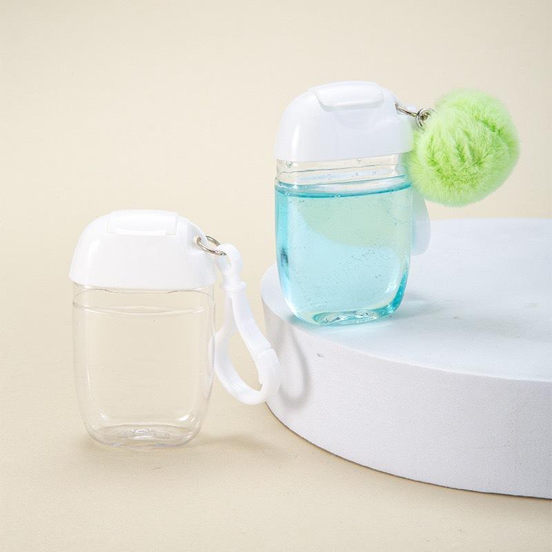 2pcs Creative PET Card-Top Plastic Bottles, 1.01oz Daily Use Makeup Remover Dispenser Bottles, Portable Hand Sanitizer Bottles
