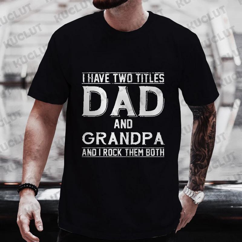 Papa und Opa Print T-Shirt T-Shirts für Männer Lässig Kurzarm T-Shirts Stilvolles T-Shirt Kleidung Papa Papa Herren T-Shirt für Sommer