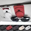 Car Sun Visor Glasses Holder Leather Sunglass Case Clip Car Sun Shade Hanger Portable Cards Mount Bills Case Retail Box