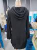 2025 Autumn/Winter Knit Hooded Ribbed Pocket Long Sleeve Dress for Women
