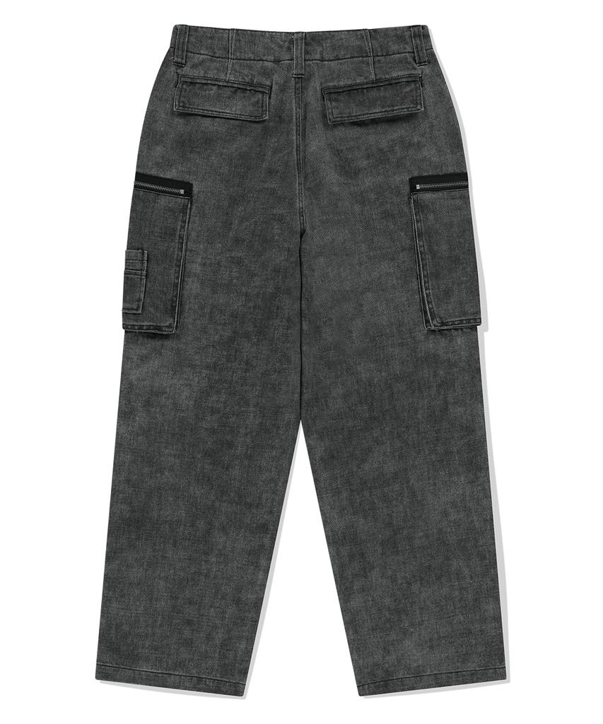 MAHAGRID Washed Utility Pant Charcoal(Mg2Fsmd121A)