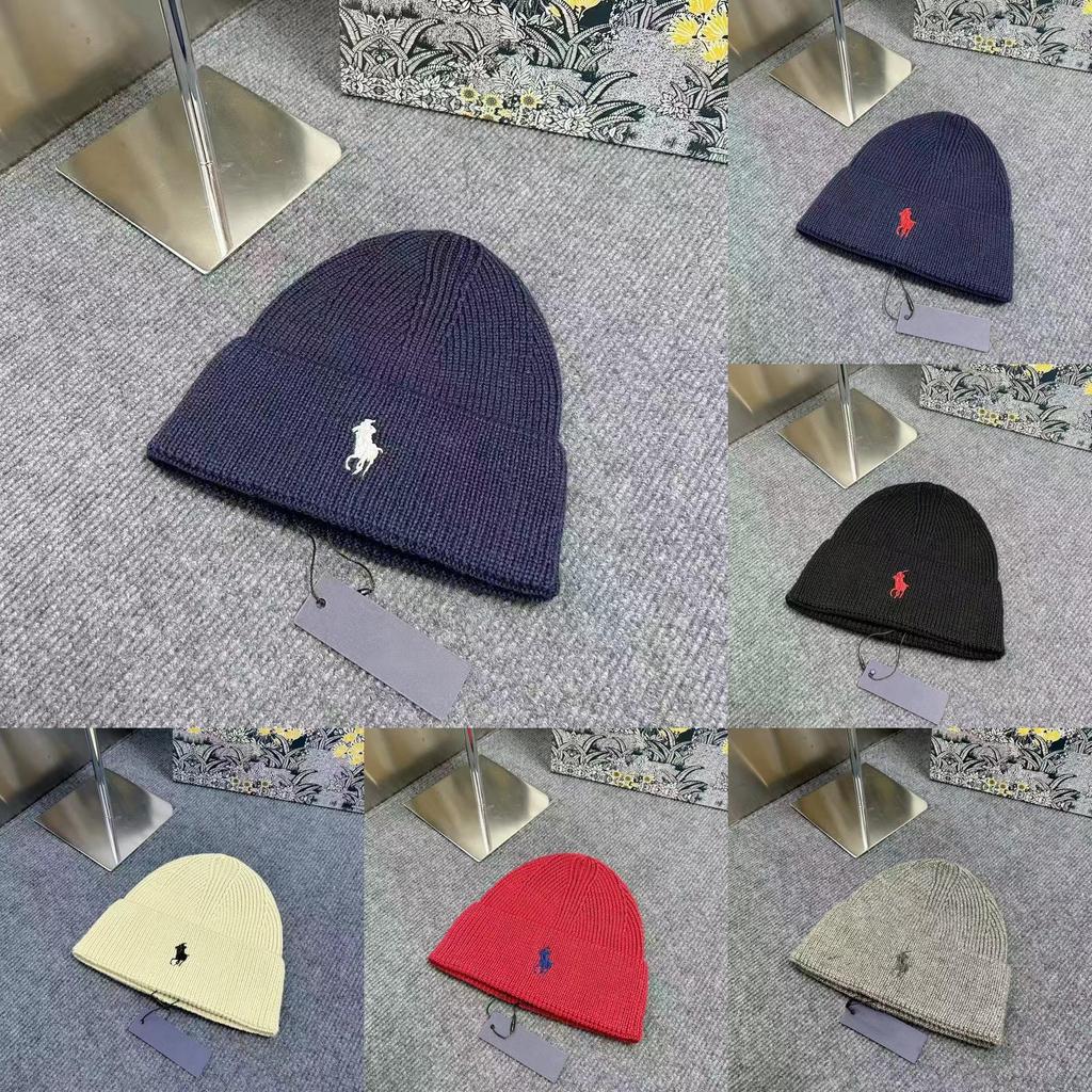 Cotton Knitted Hat With Classic Pony Pattern For Winter Cold Weather Wear