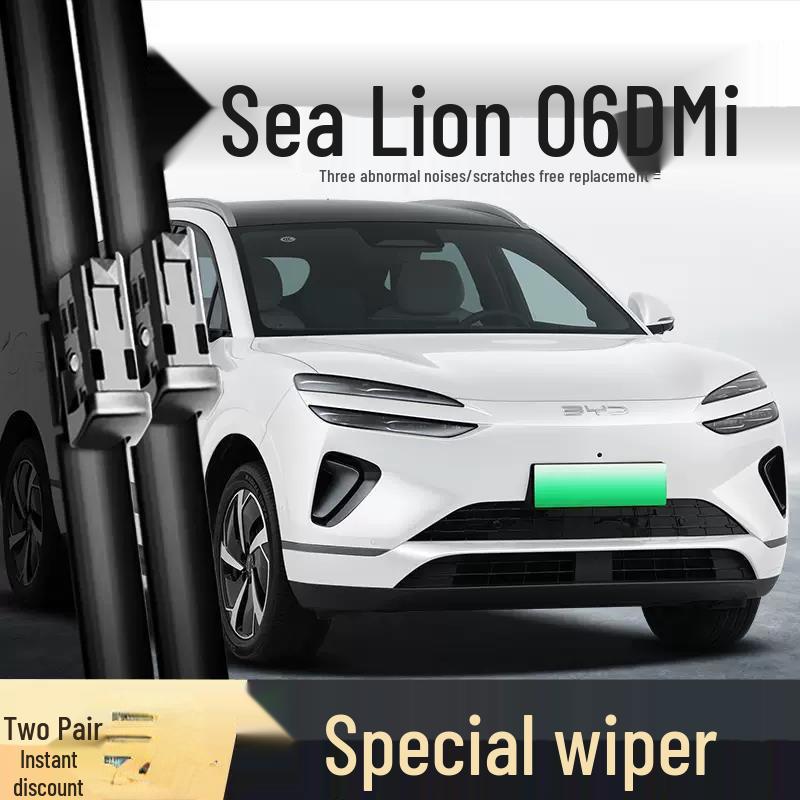 BYD Sea Lion 06 DMI Frameless Wiper Blade for 2025 Models - Rubber Strip Car Accessories Set: Front Wipers