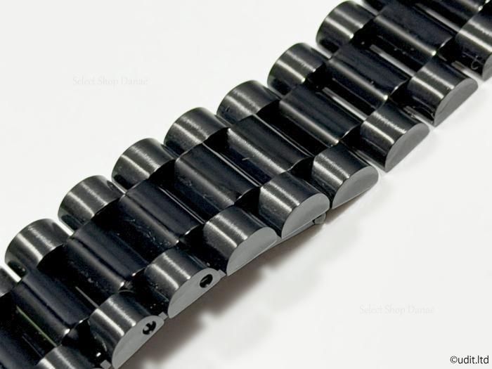[USED] 20mm Lug Width Rolex Compatible President Bracelet Watch Strap, Black