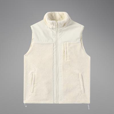 Autumn Winter Men's Turtleneck Solid Pocket Zipper Plush and Thicken Cardigan Vests Coats Office Lady Fashion Casual Tops