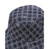 Daks Navy Logo Pattern Cotton Blend Denim Bucket Hat Dbhe4fp25n2