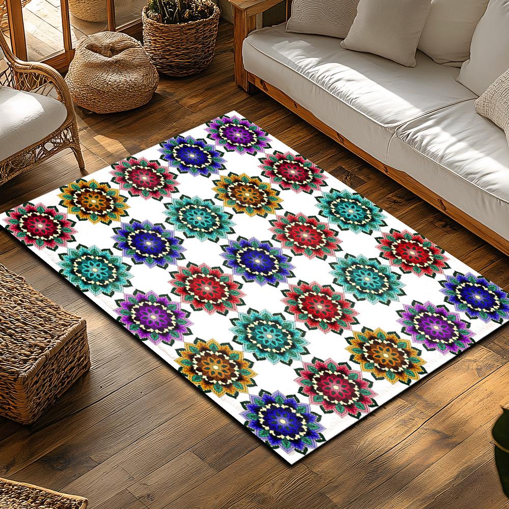 Unique Floral Doormat Welcome Mat Indoor Outdoor Decor Area Rug Home Entrance Carpet Floor Mat Washable Non Slip Stylish Design
