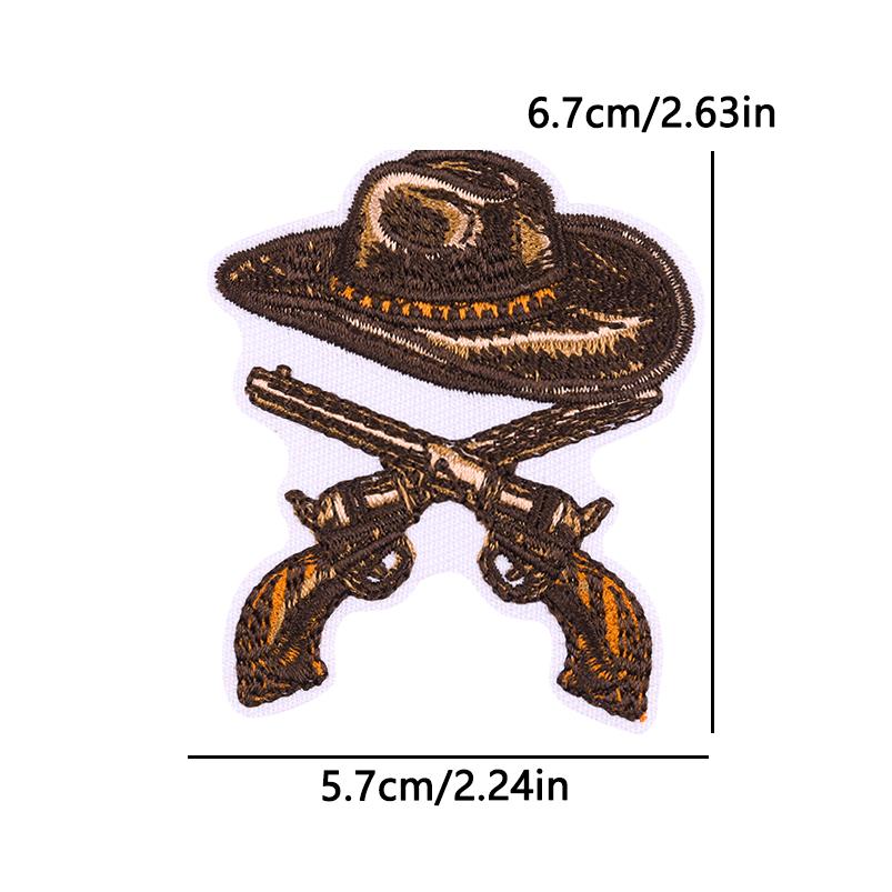 West Cowboy Embroidery Iron On Patches For Clothing thermoadhesive Patch For Clothes Heroism Adventurism Patch For Jeans Sticker