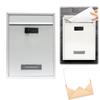 Modern Wall Mounted Mailbox Heavy Duty Lockable Rust Proof Metal Post Box Hanging Password Lock Postbox for Key & Letter Drop