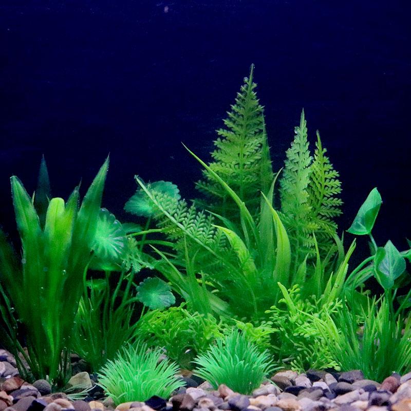 Künstliche Unterwasser-Pflanzen aus Kunststoff für Aquarien, Aquarien, gefälschte Sträucher, grünes Wasser, Gras, Betrachtungssimulation, Dekoration