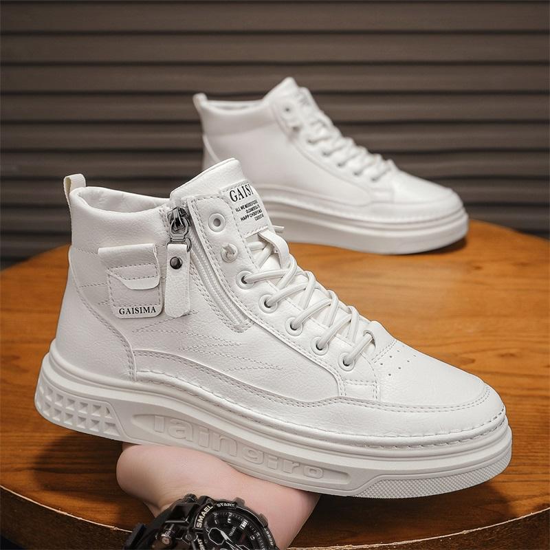 New Men's Classic Fashion High Top Thick Sole Skateboarding Shoes Comfortable Soft Sole Basketball  Sneakers
