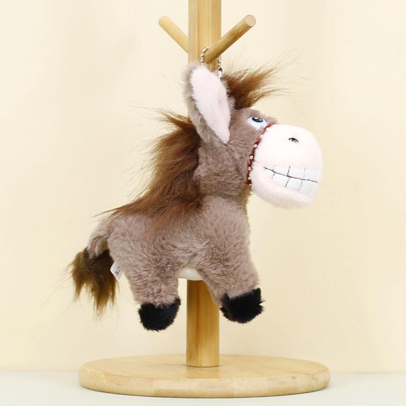 Toy Donkey Plush Doll Keychain Bag Decorative Ornament Pendant Pp Cotton Filling