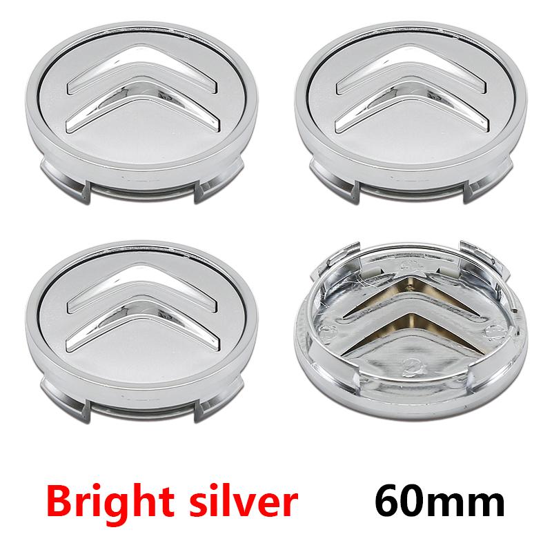 4Pcs 56/60MM Car Wheel Center Hub Caps Stickers Cover For Citroen C1 C2 C3 VTS C4 Saxo C4L C5 C6 C8 Xsara Picasso Berlingo DS
