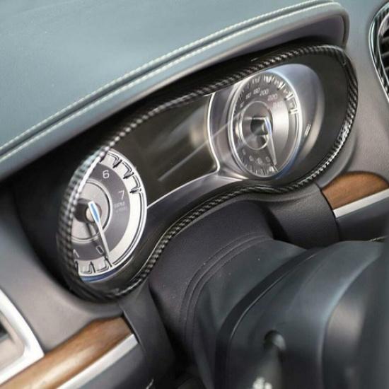 For 2015- Chrysler 300 Carbon Fiber Inner Console Dashboard Cover Trim Frame