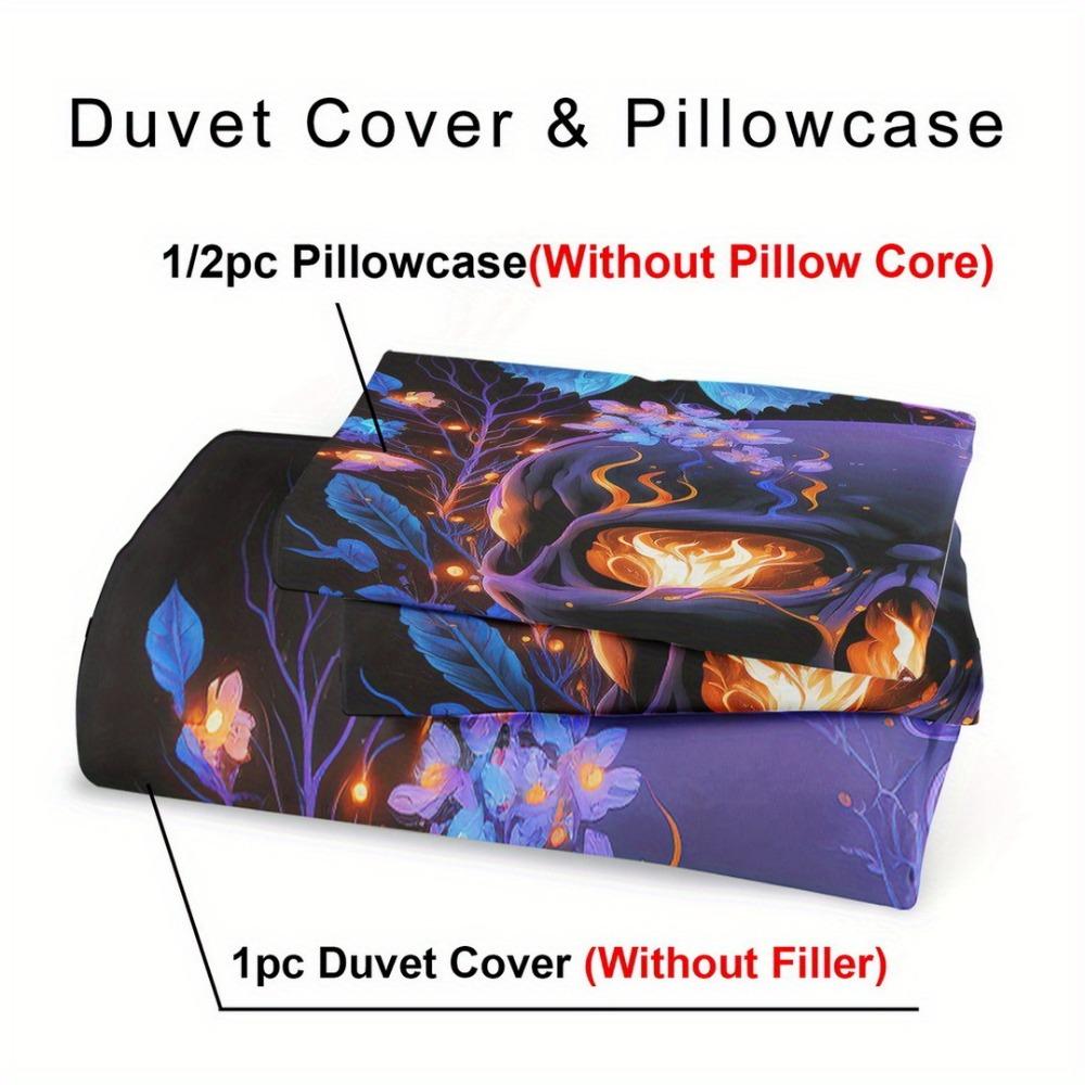 3pcs Black Bedding Set Gothic Colorful Skull Butterfly Printed Soft Duvet Cover King Queen Twin Size Birthday Gift Bedroom Decor