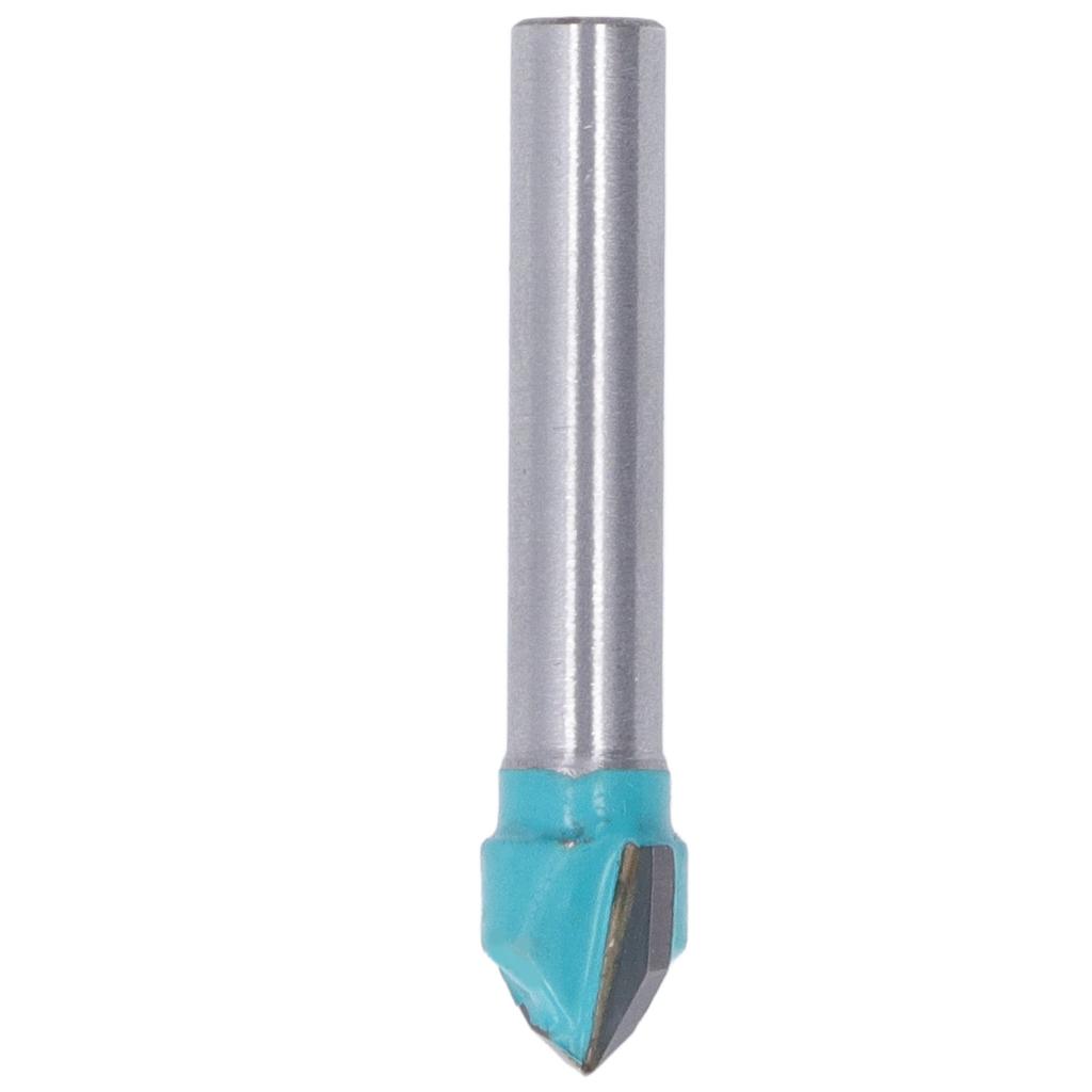 V Groove Router Bit Woodworking Milling Cutter 90 Degree 10mm Cutting Edge Diameter 6mm Shank