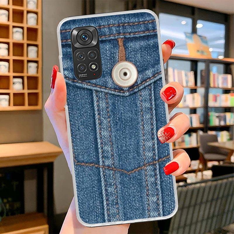 Jeans Cowboy Denim Printed Cover Phone Case For Xiaomi Redmi Note 15 14 13 12 11 10 Pro Plus 14S 12S 11S 11T 11E 10S Soft Fundas
