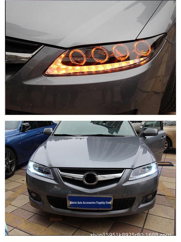 Mazda 6 Angel Eye LED Xenon Headlight Assembly with Daytime Running Lights