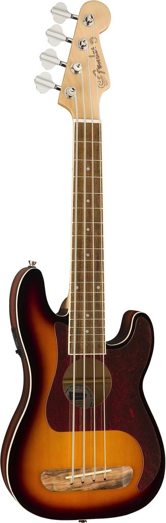 Fender Ukulele Bass Fullerton Precision Walnut Tortoiseshell Sunburst with Soft Case Bass® Uke, Fingerboard, Pickguard, 3-Color