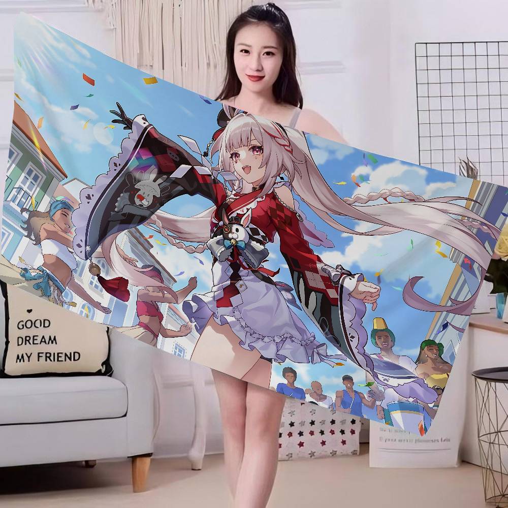 

Honkai Star Rais game Big Microfiber Beach Towels Quick Dry Towel Sand Beach Towels Pool Towel for Travel Swim Pool Yoga W30*H60(CM)