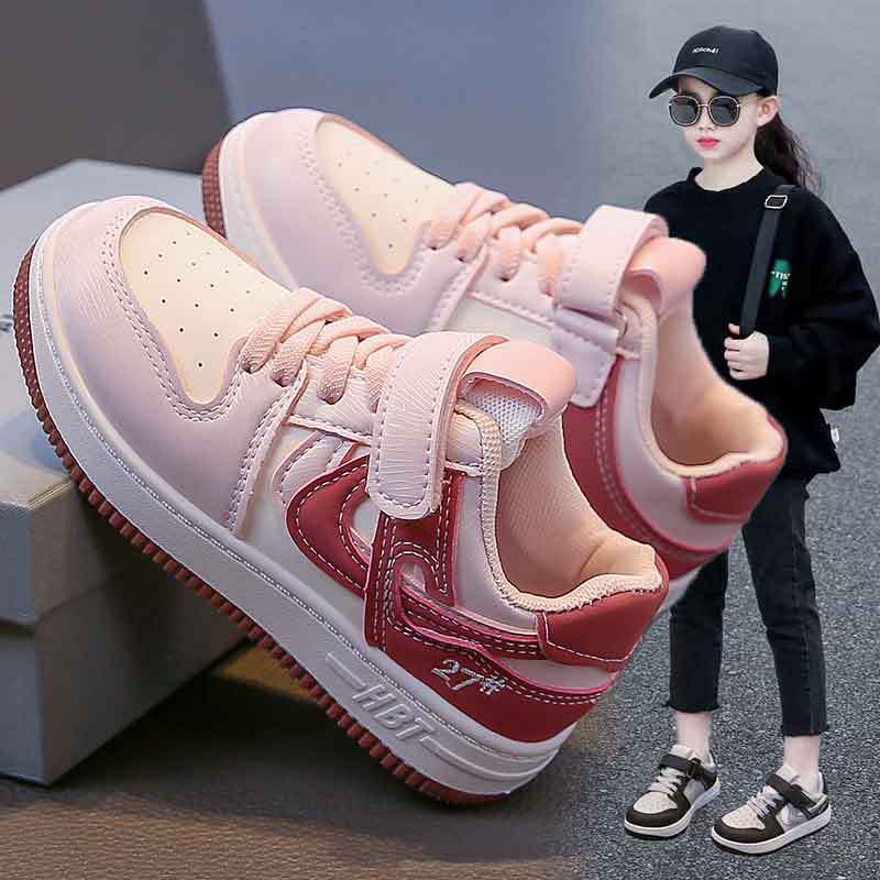 

Детская корейская версия повседневных кед на мягкой подошве 2025 новая весна и осень модная спортивная обувь для девочек белые кеды для мальчиков мода 30 розовый