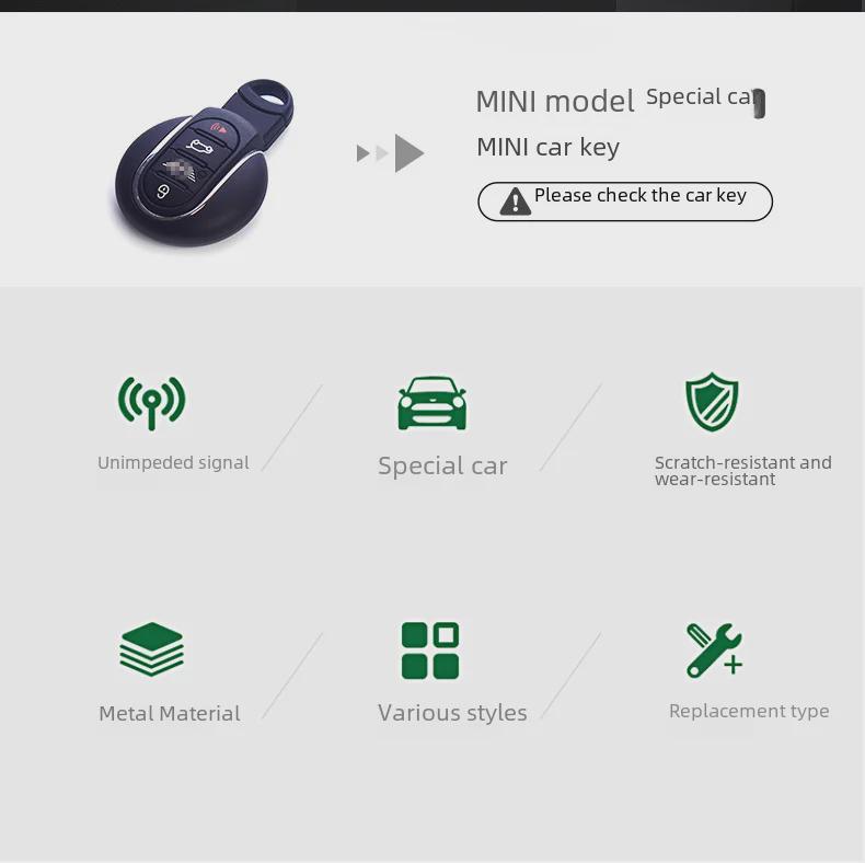 MINI Cooper U-Shaped Union Jack Key Shell for Car Key Modification