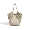 2024 Autumn/Summer Simple Casual Leather Tote Bag - Large Capacity Single Shoulder & Crossbody in New Lazy Style