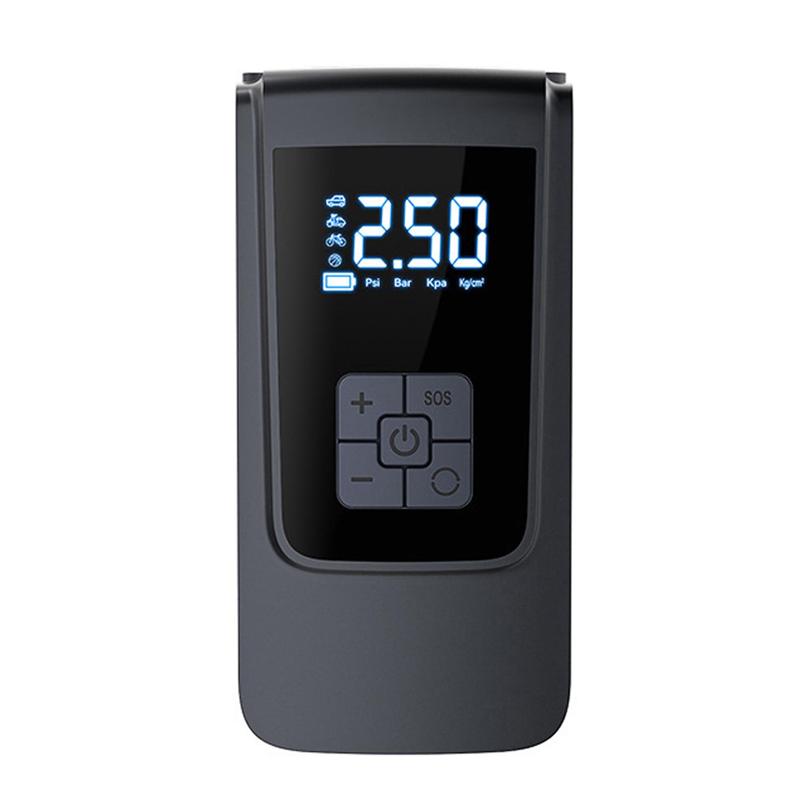 

Portable Car Air Pump 150PSI Air Compressor Handheld Electric Tire Inflator with LED Light Support Auto Off Function серый