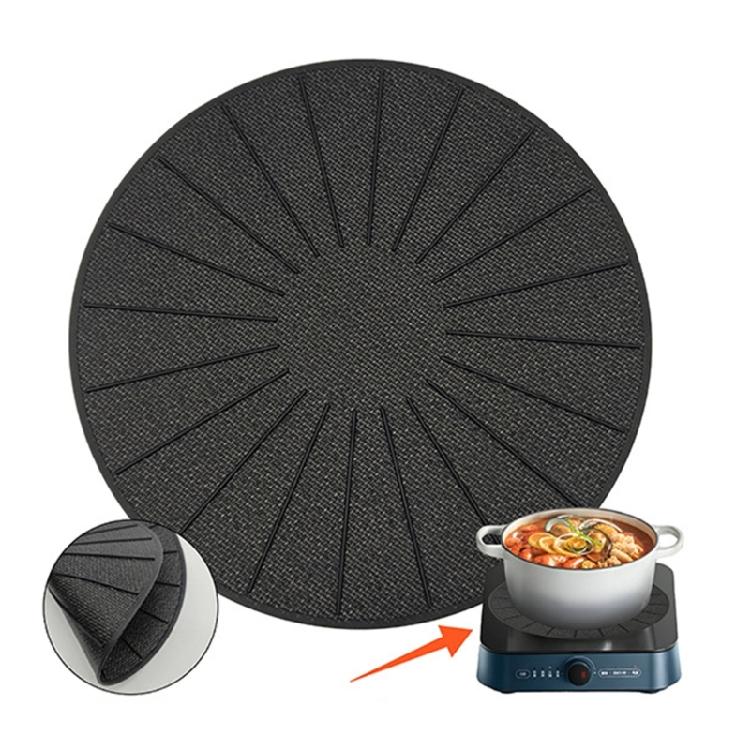 Magnetic Stove Induction Cooktop Mat Silicone Nonslip Scratch Protector Black Home Cooking Mats Silicone Texture