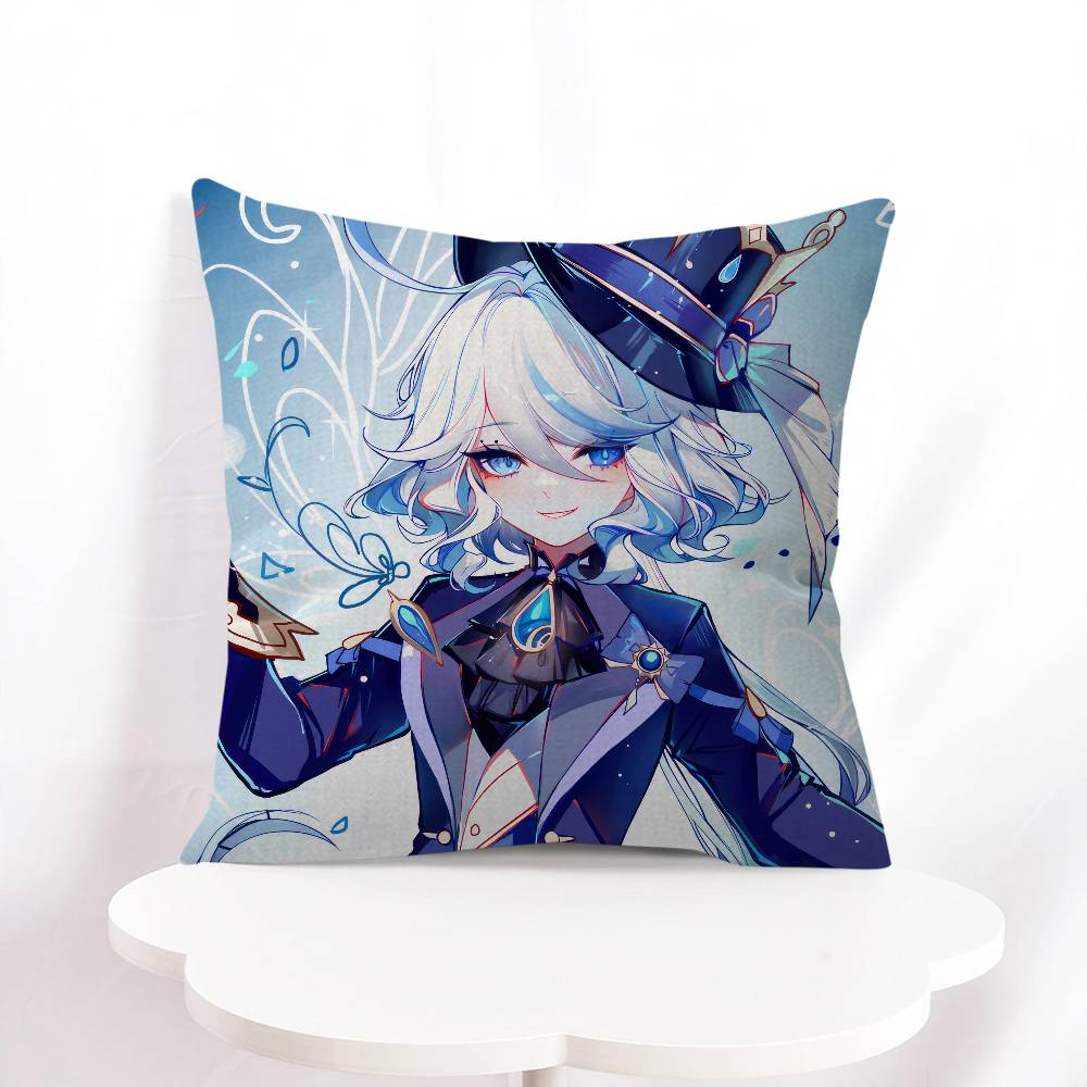F-Furina Cartoon Pillow Cover Sofa Cushion Cover Home Room Decoration Children Gift