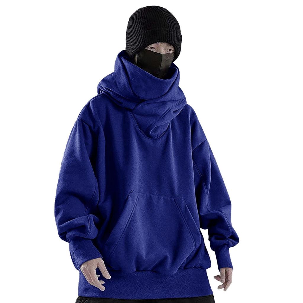 2024 Herbst Hoodie mit Samtfutter und gestapeltem Kragen: Trendig Unisex Lässig Lockere Passform