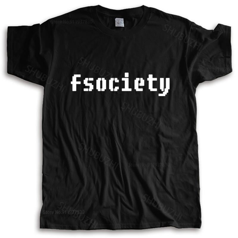 new arrived men t-shirt summer fsociety Hacker Mr Robot Inspired T-Shirt male cotton tee-shirt bigger size