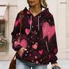 Ladies Plus Size White Drawstring Hooded Sweatshirt Long Sleeve Loose Soft Casual Everyday Top