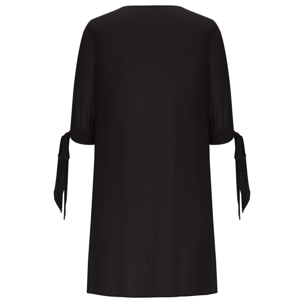 Vestido de gasa para mujer con lentejuelas y cuello en V ahuecado media manga mini vestido de fiesta club