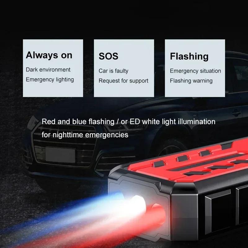 Car Jump Starter 1200A Battery Charger 15000mAh Emergency Power Bank Booster with LED Lighting Starting Device for 12V Cars