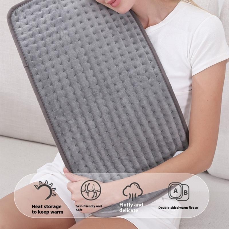 Fast Heating Electric Pad with Overheat Protections Soft Fleece Long Term Warmth