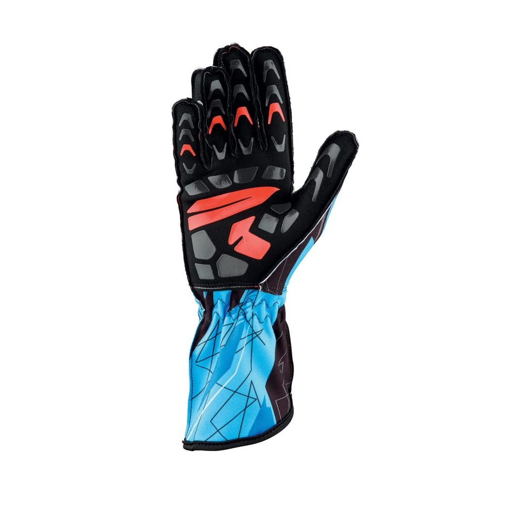 OMP ART KART Racing Size KS-2 Gloves, Black/FLCY, M, KB0-2748-A01-275-M