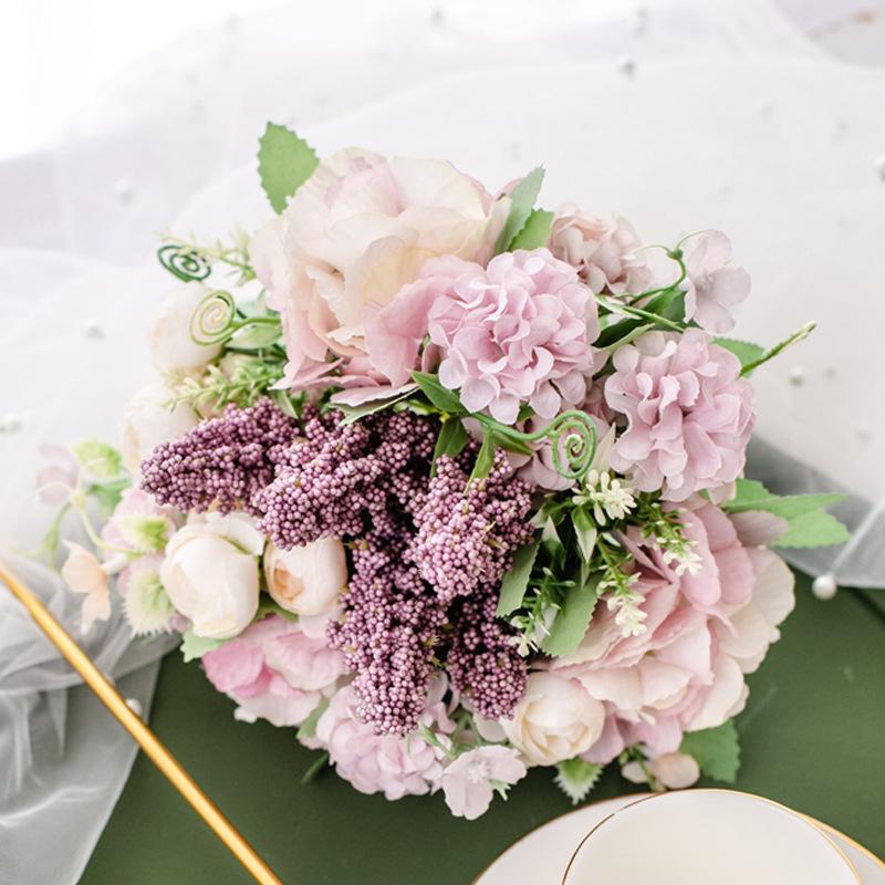 13 Heads Silk Rose Artificial Flowers Fake Bouquet Wedding Home Party Decor