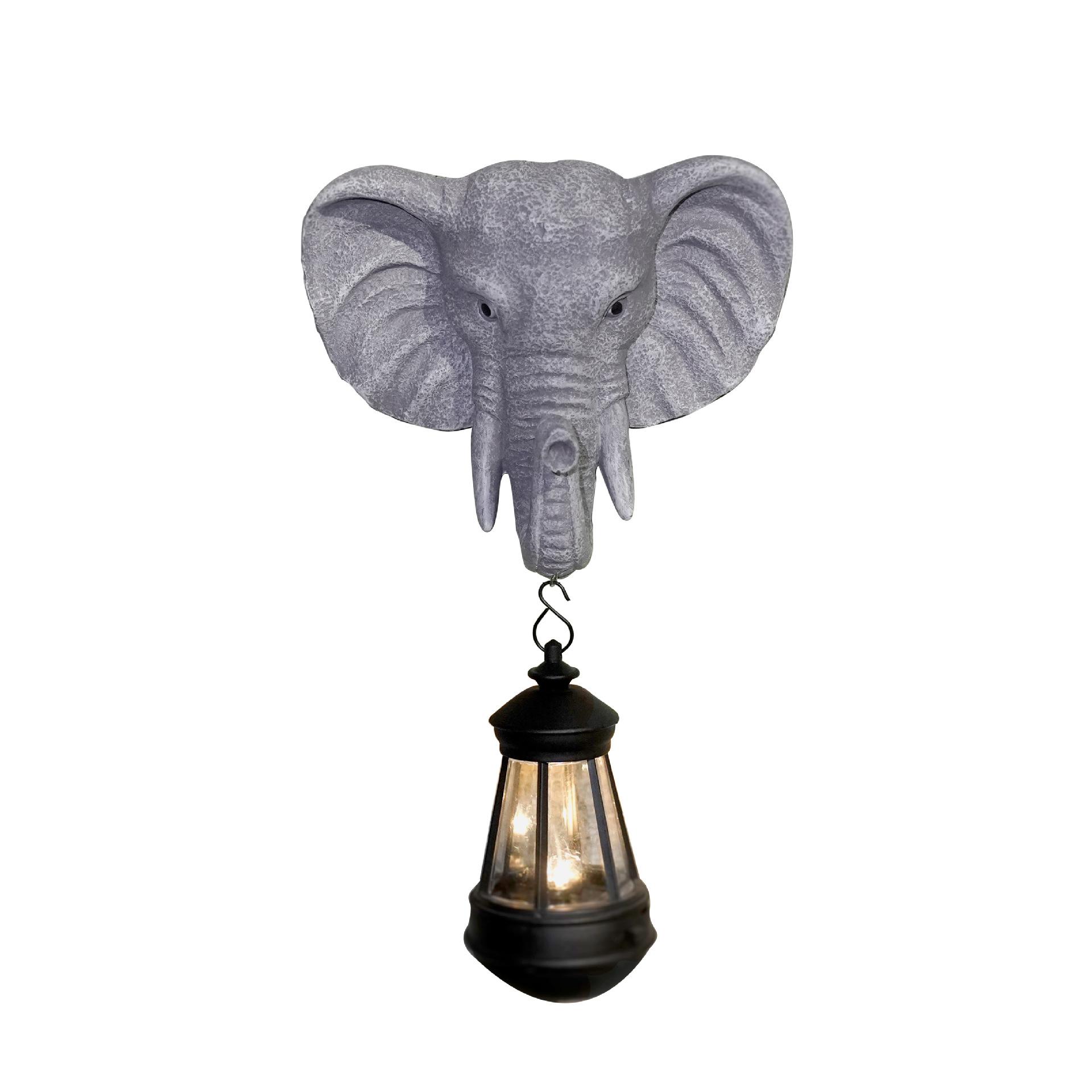 

JYL TS/194,New Solar Elephant Carrying Lantern Outdoor Garden Light Garden Luminous Animal Statue Decor One Size рожевий червоний колір