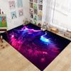 New product Neon-colored wolf portrait  Carpet for Living Room Bedroom Bedside Floor Mat Cloakroom Children Play Mat Area Rug