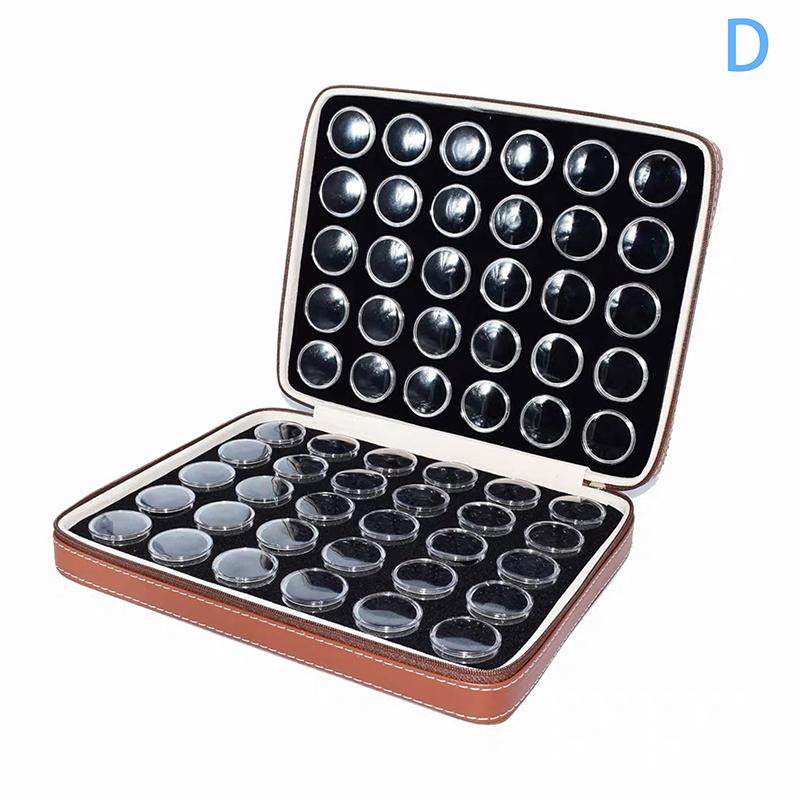 

Коробка для демонстрации ювелирных изделий из рассыпных драгоценных камней, органайзер для бисера, контейнер, круглая коробка для драгоценных камней, PU кожа, кейс для хранения и переноски для выставки бриллиантов