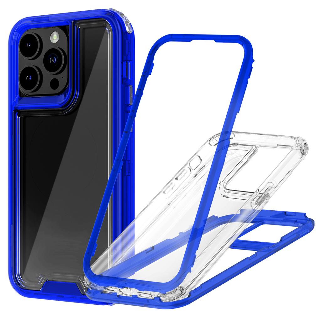 For iPhone 15 Pro Case Detachable 2-in-1 TPU+PC Clear Drop-Proof Phone Cover
