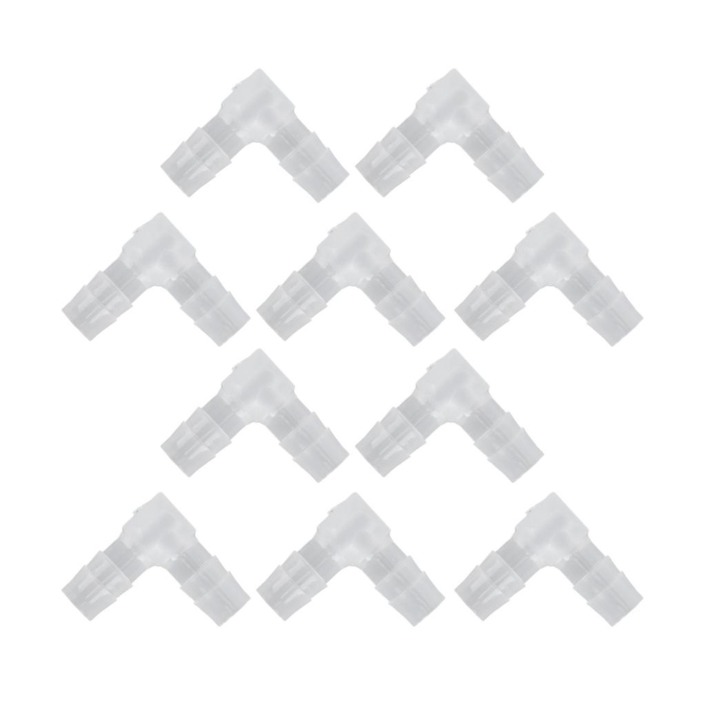 10Pcs Elbow Hose Barb Plastic Fitting 90 Degree Equal Barbed Joint Adapter L Shape for Aquarium