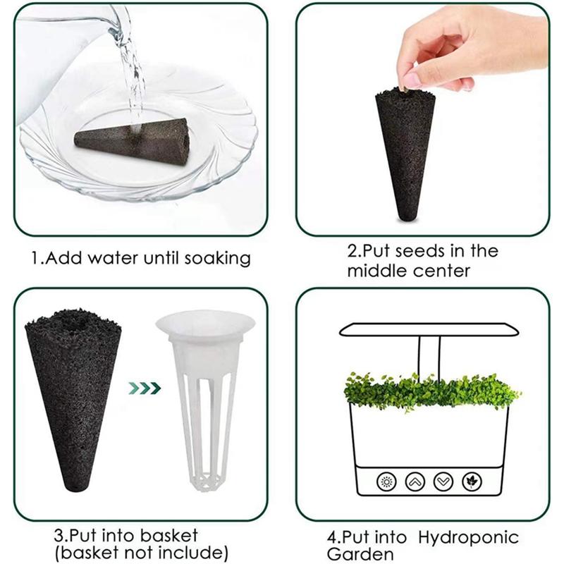 10Pcs Grow Sponges Replacement Root Growth Sponges Hydroponics PH Balanced Seed Starter Sponges Kit