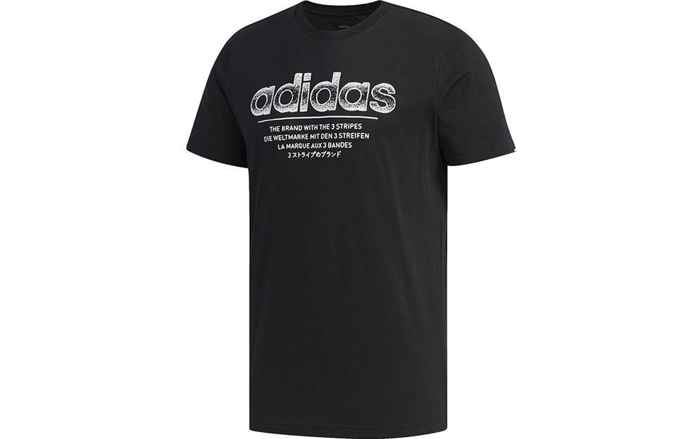 

Adidas T Shirts Men s Black Crew Neck Moderate Straight Fit FM6242 M