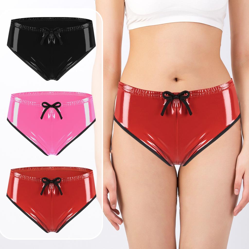 High Gloss Leather Sexy Shorts With No Odor