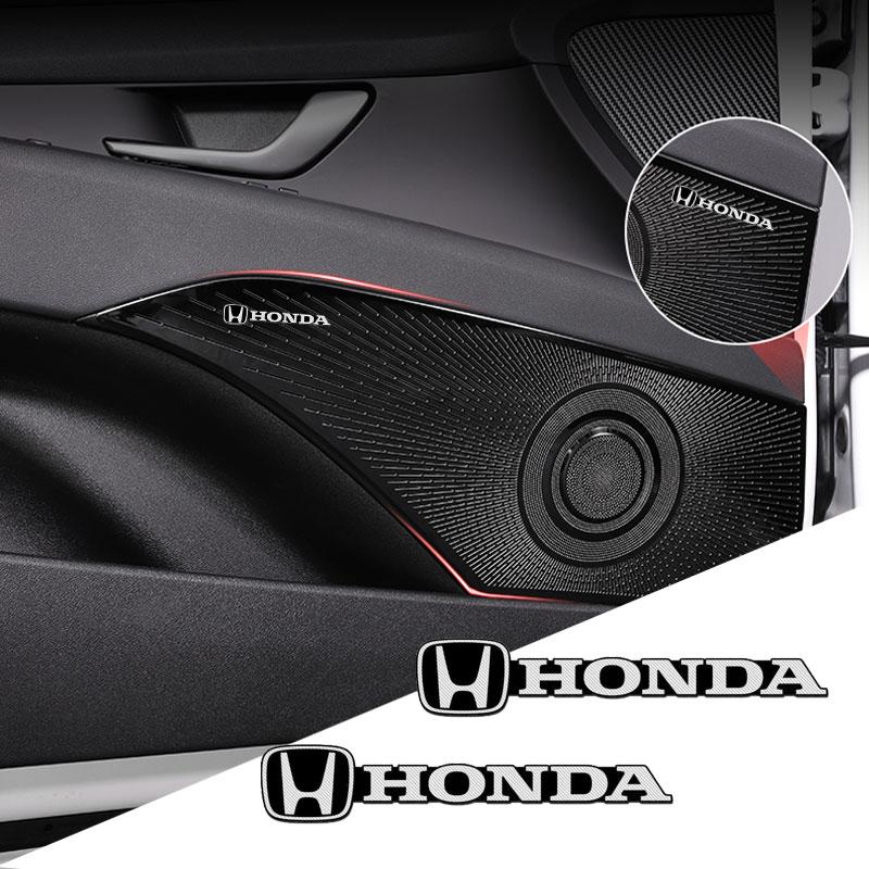 3D Car Styling Sticker Aluminum Emblem Interior Speaker Audio Badge For Honda Fit Mugen Insight Type S R VTEC Modulo Vezel SiPilot Fit XRV CRV HRV Dio
