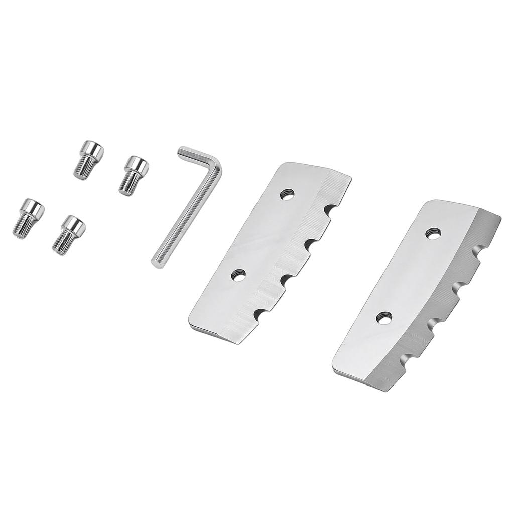 2 Pcs Ice Auger Blade Suitable for Eskimo 6 Inch Augers Hard Alloy Steel Ice Drill Blade Replacement with Screws and